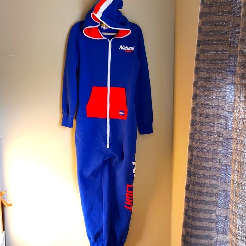 Mens Tipsyelves Natural Light Blue Jumpsuit Racer
